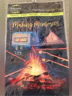 Briarwood Lane "Making Memories" Camping Garden Flag - Navy & Multicolor